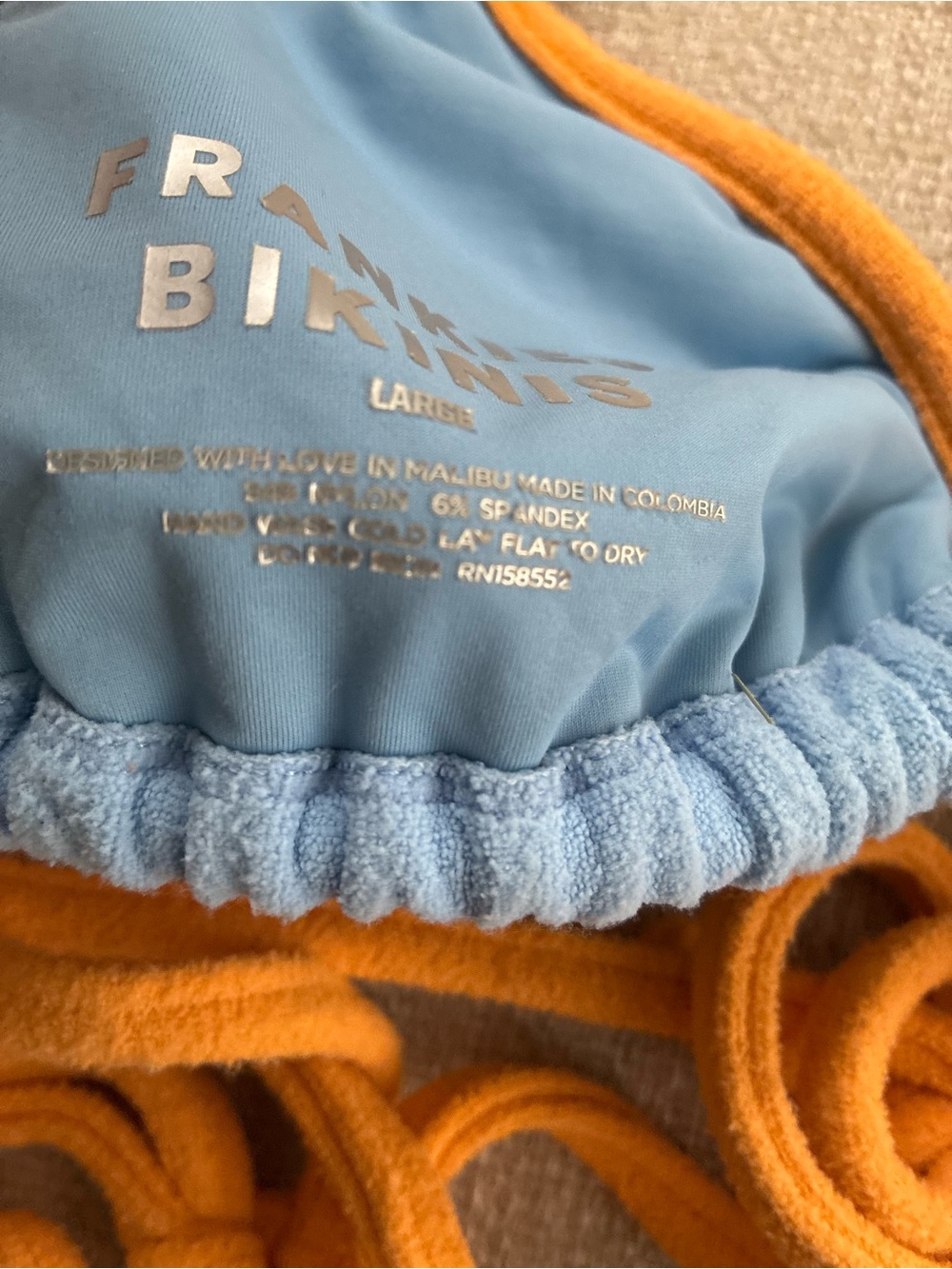 Frankie’s Bikinis Women’s Medium Tia Terry Bikini in Bluebird - Picture 9 of 12